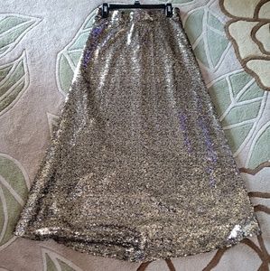 sequin maxi skirt